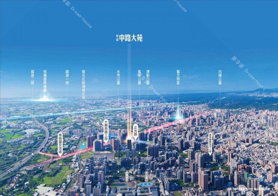 璟都中路大苑桃園區空拍/交通圖-夢享家