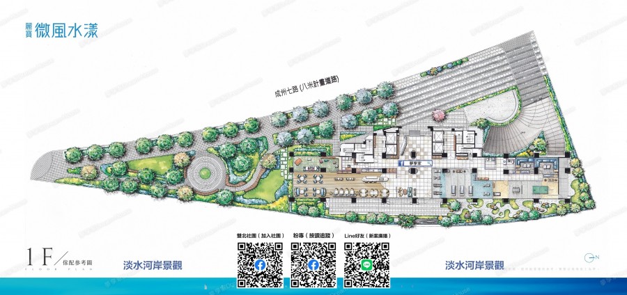 麗寶微風水漾五股區一樓/平面-夢享家