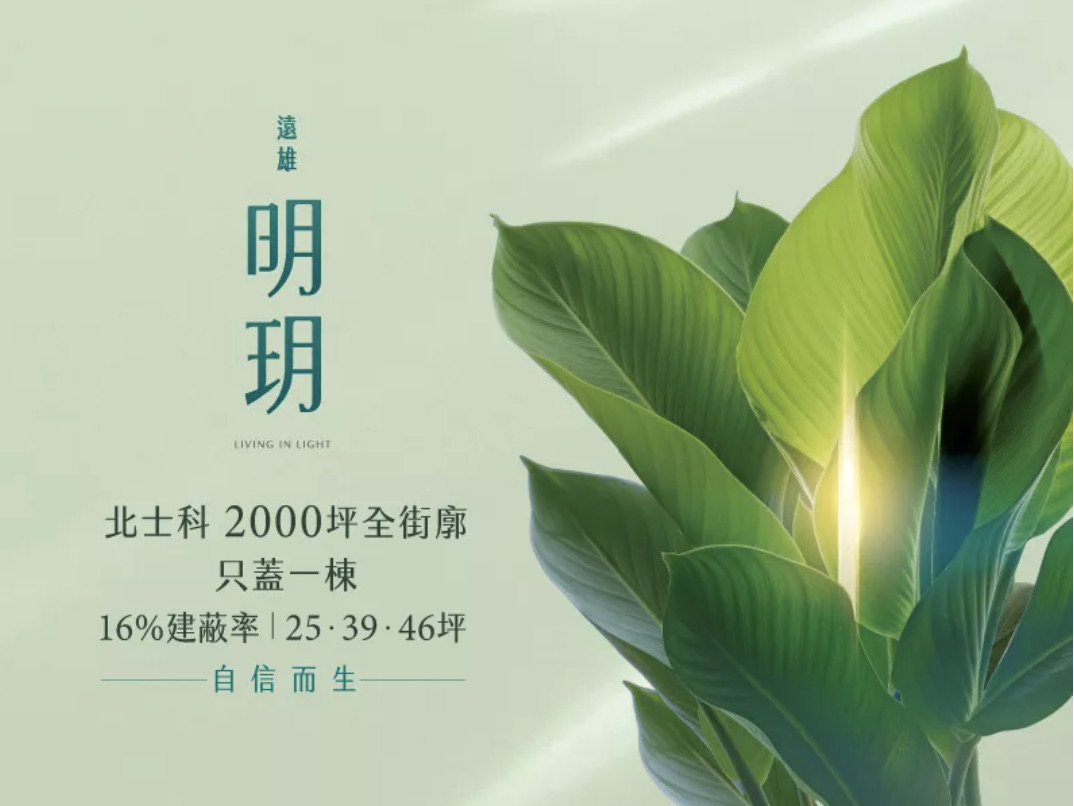 北士科2000坪全街廓 只蓋一棟 16%建蔽率 25~46坪