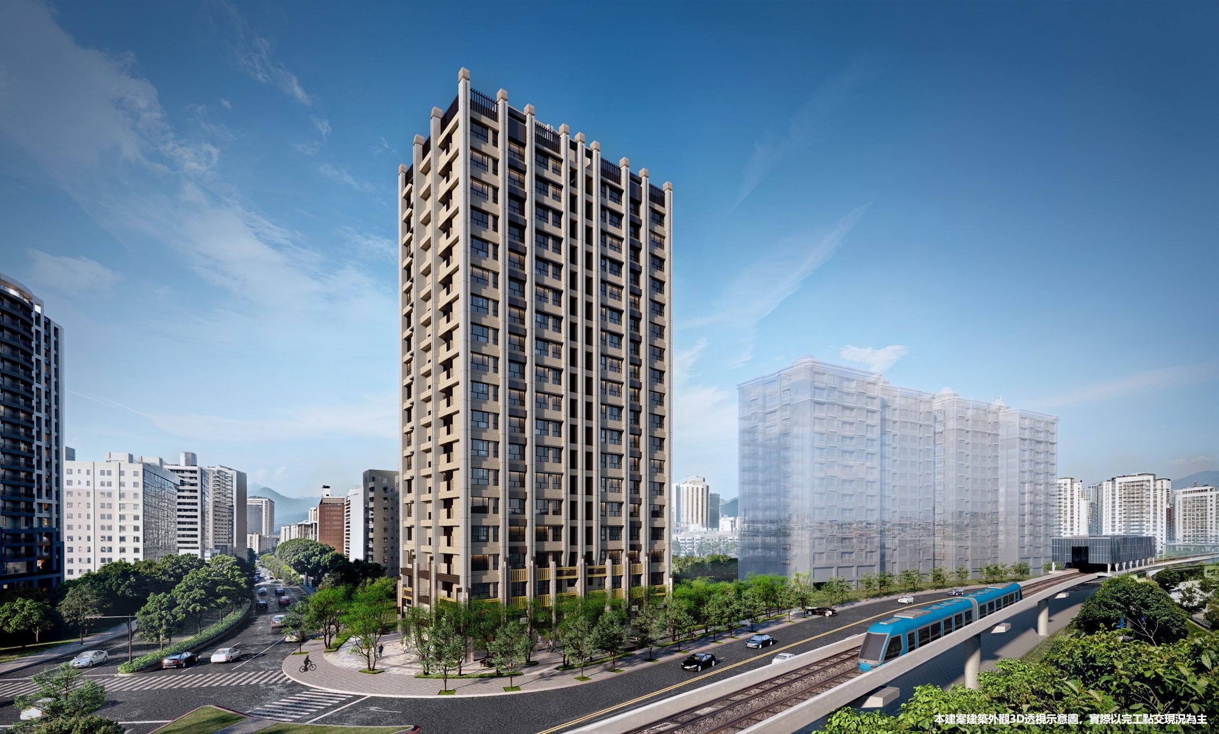 「北大悠揚」距離即將完工捷運三峽站約5分鐘，約23~37坪